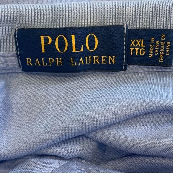 Polo Ralph Lauren Light Blue Polo Shirt Size XXL - Picture 6 of 10
